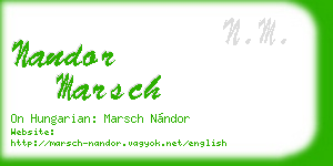nandor marsch business card